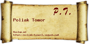 Poliak Tomor névjegykártya